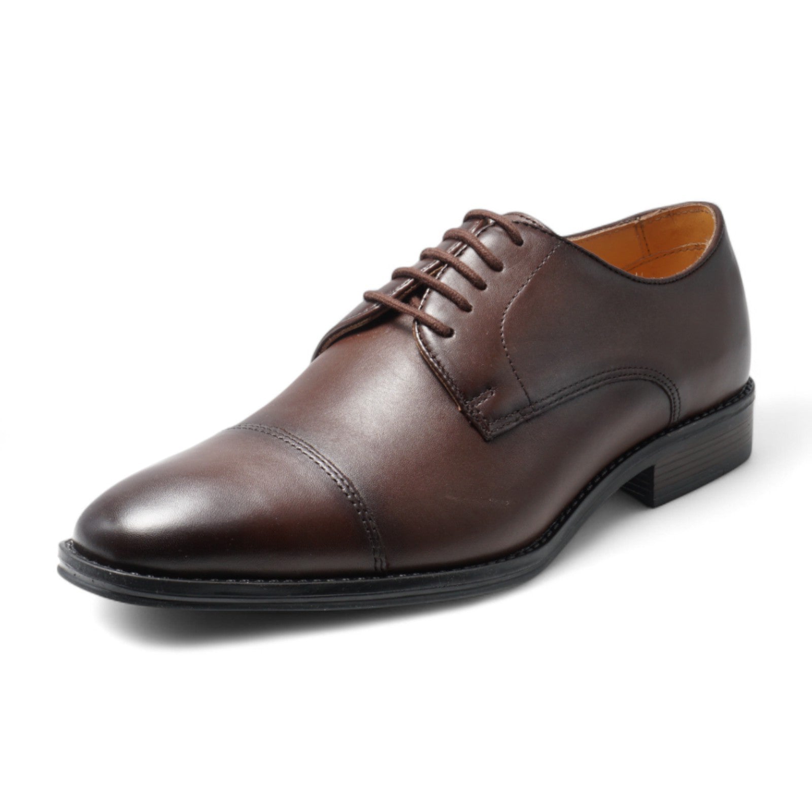 Semi long toe Derby Straight Tip darkbrown