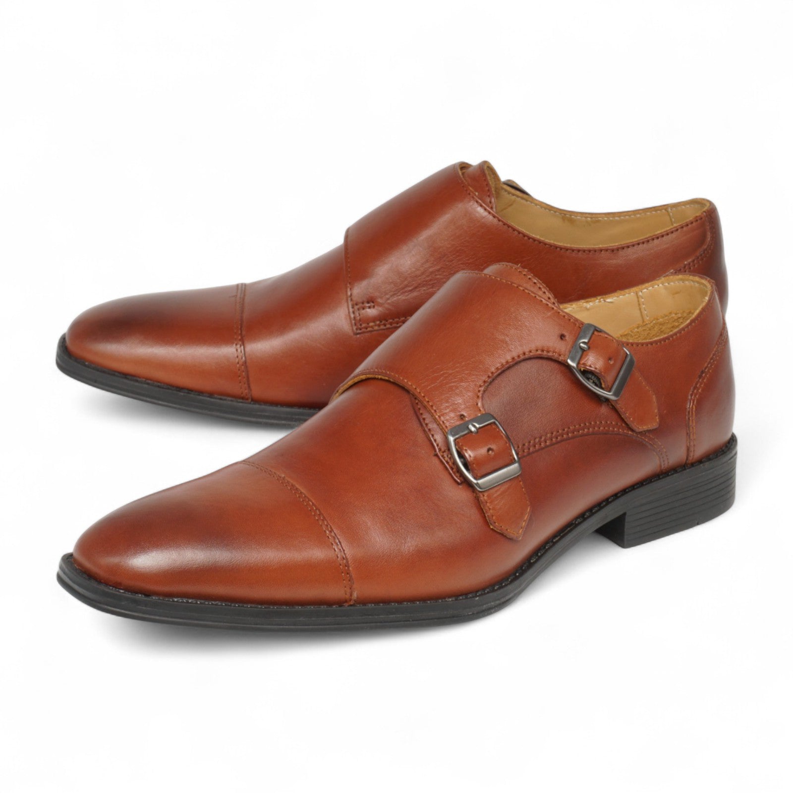 Semi long toe Doublemonk Straight Tip brown