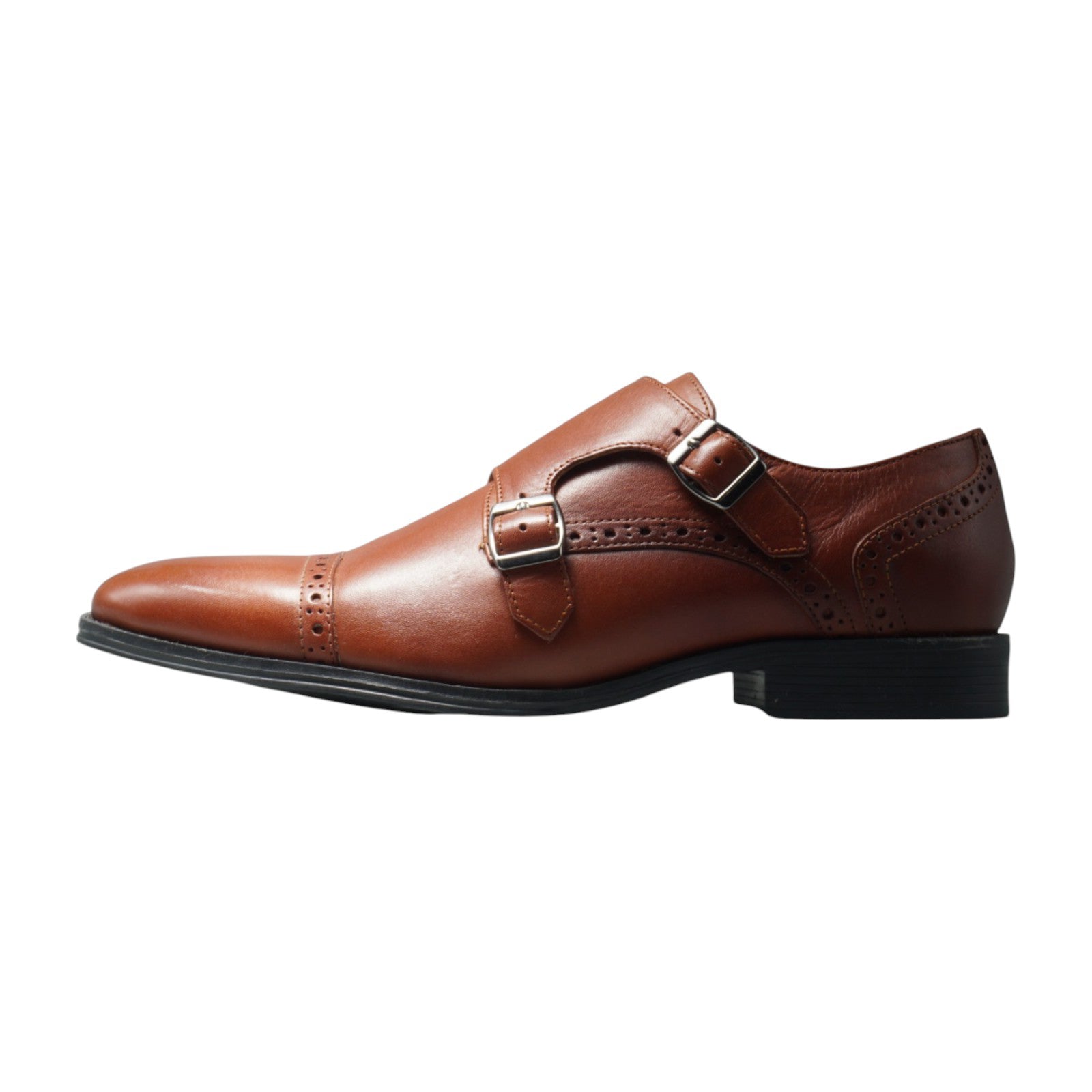 Semi long toe Doublemonk Quarter Brogue brown