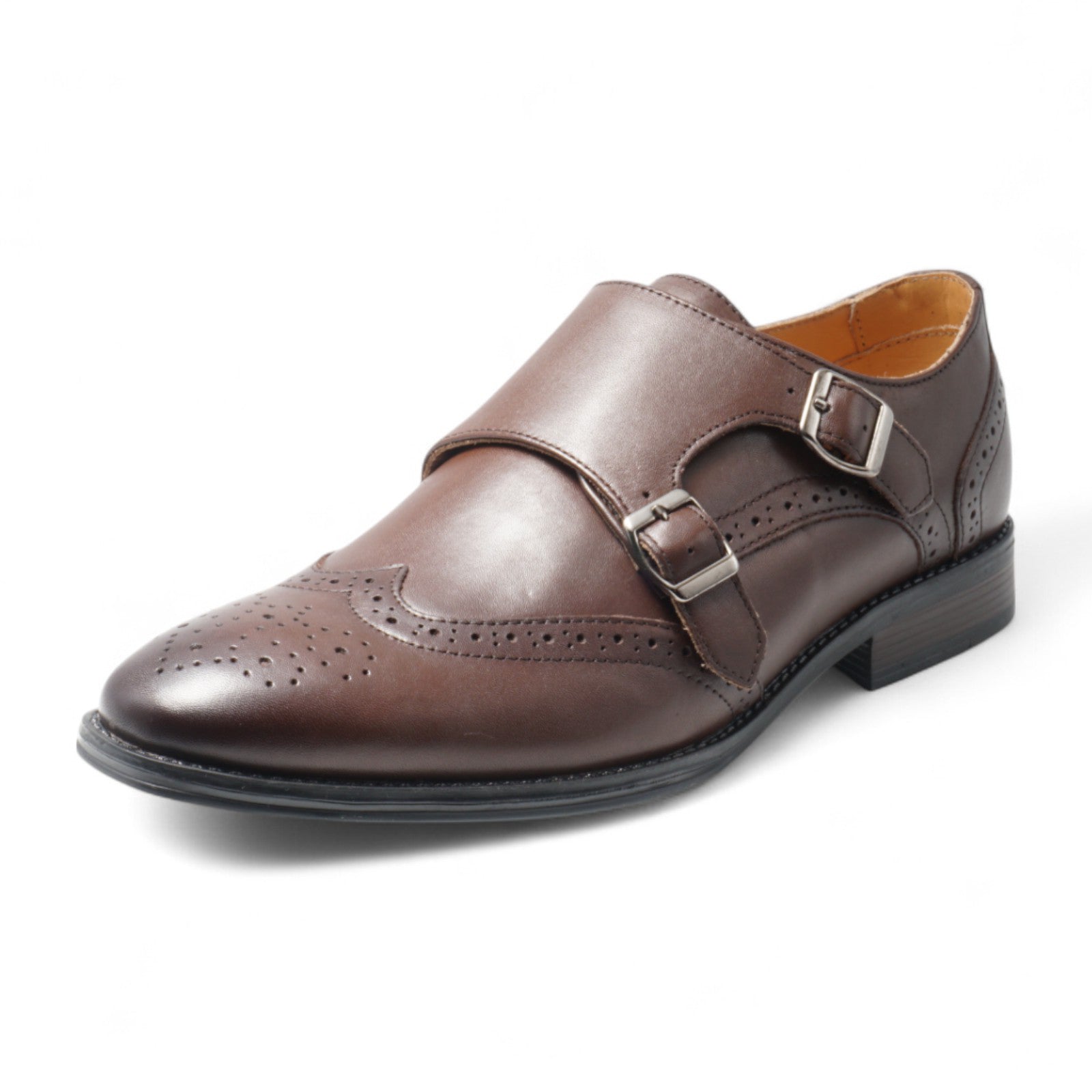 Semi long toe Doublemonk Wing Tip darkbrown