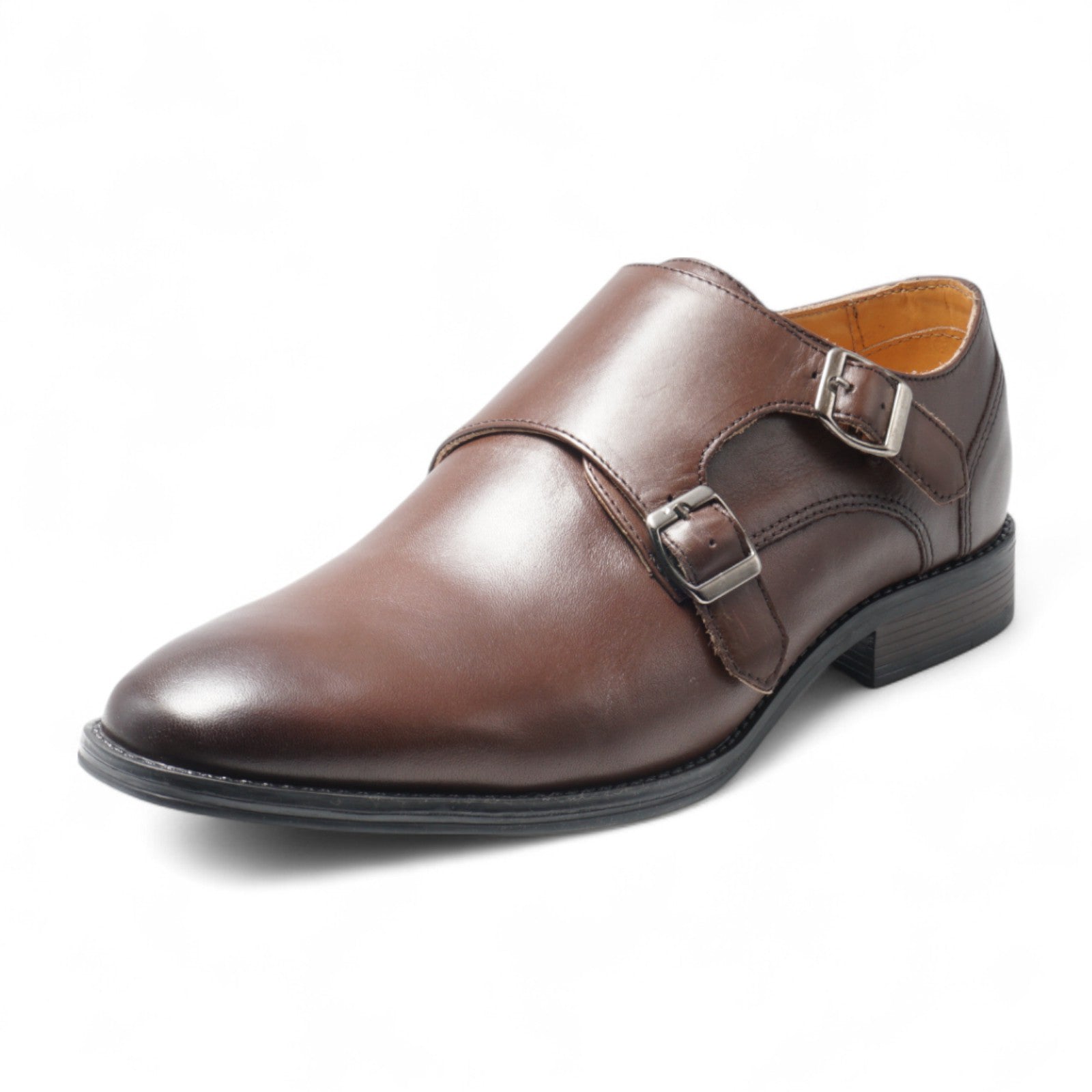 Semi long toe Doublemonk Plane Toe darkbrown