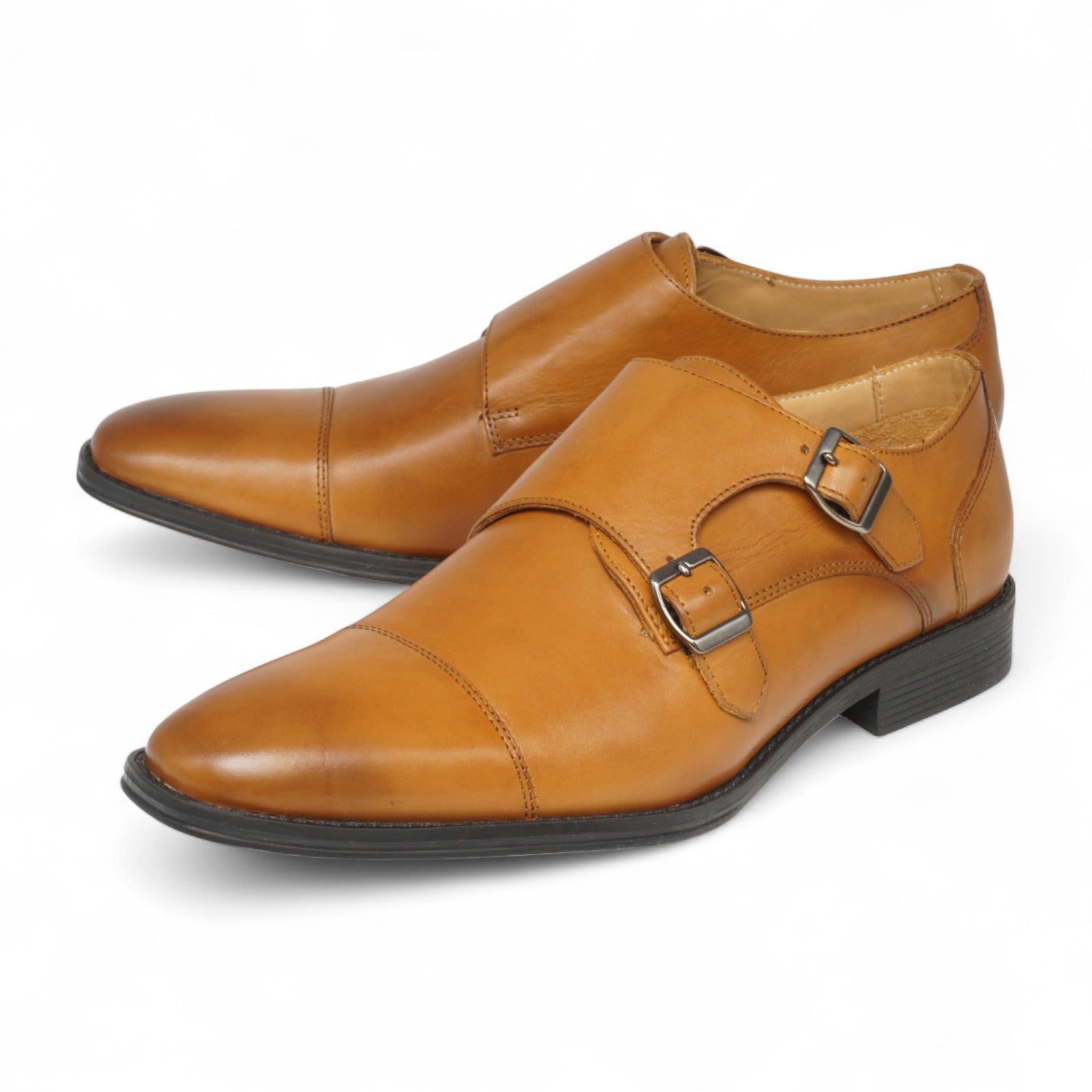 Semi long toe Doublemonk Straight Tip tan