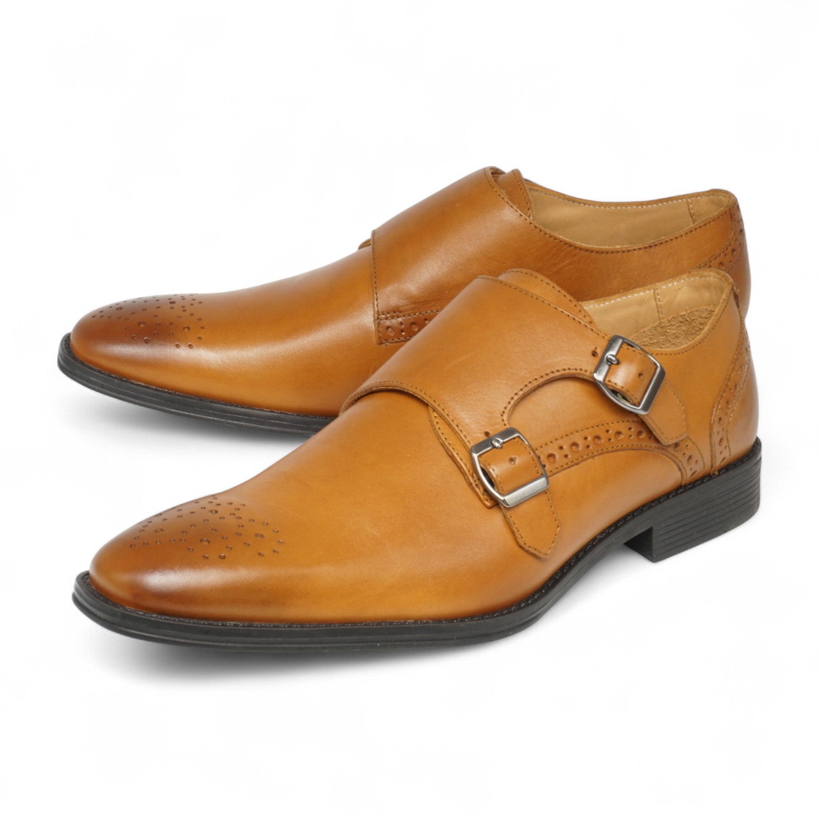 Semi long toe Doublemonk Plane medallion Black