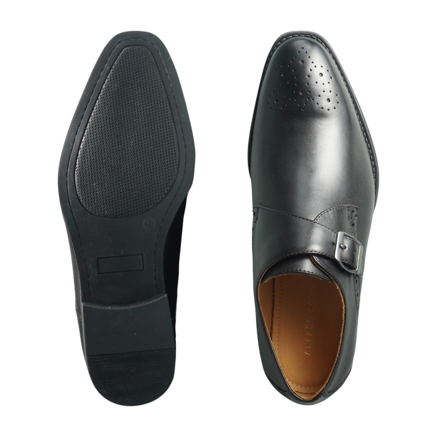 Semi long toe Singlemonk Plane medallion Black