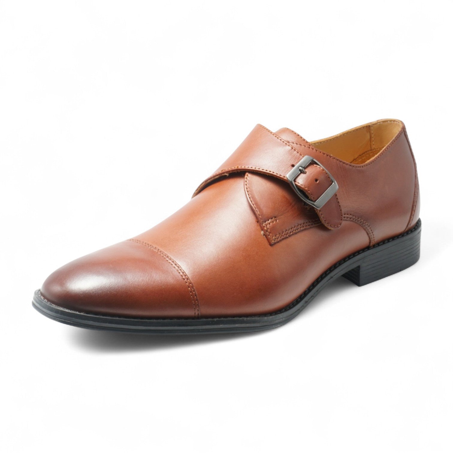 Semi long toe Singlemonk Straight Tip brown