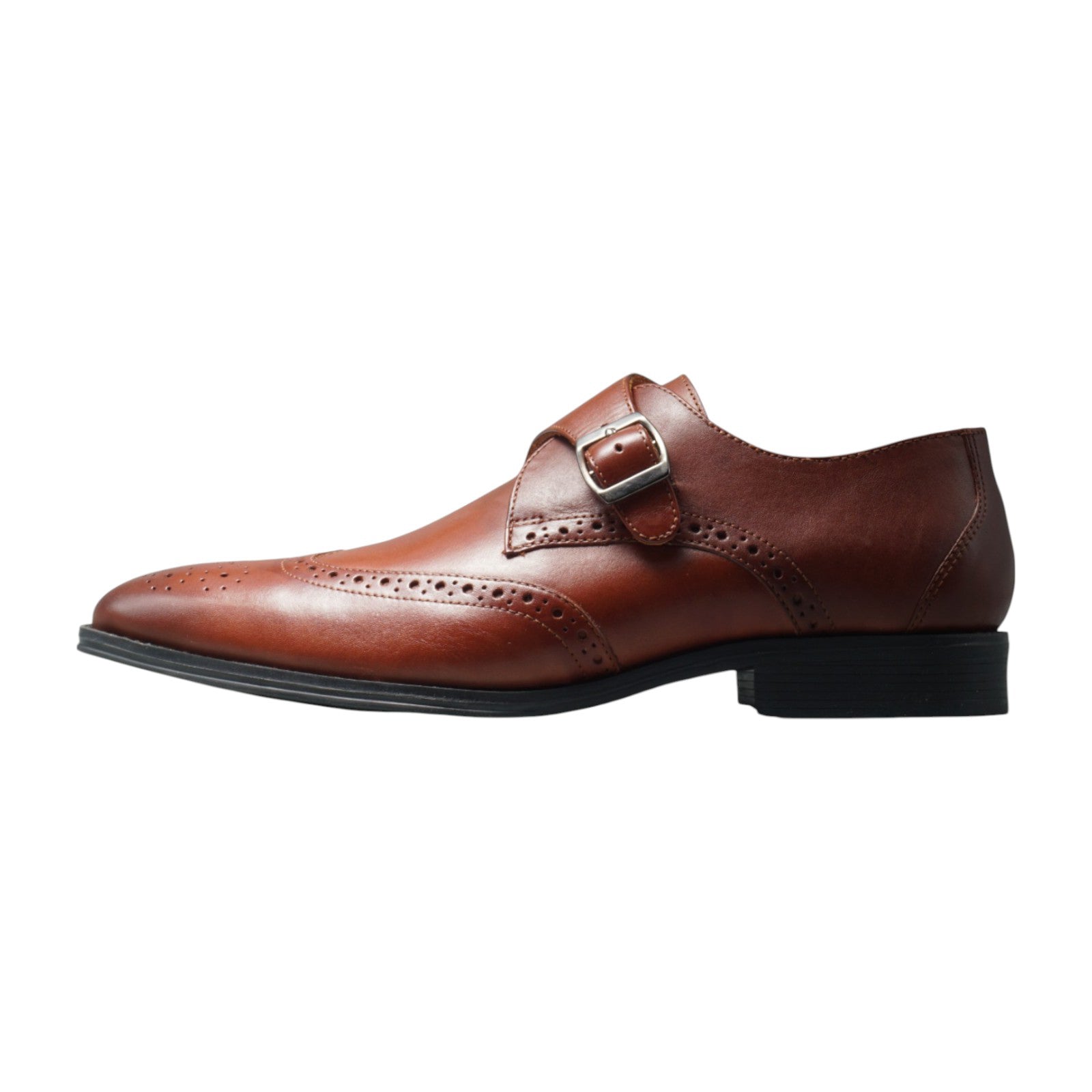 Semi long toe Singlemonk Wing Tip brown