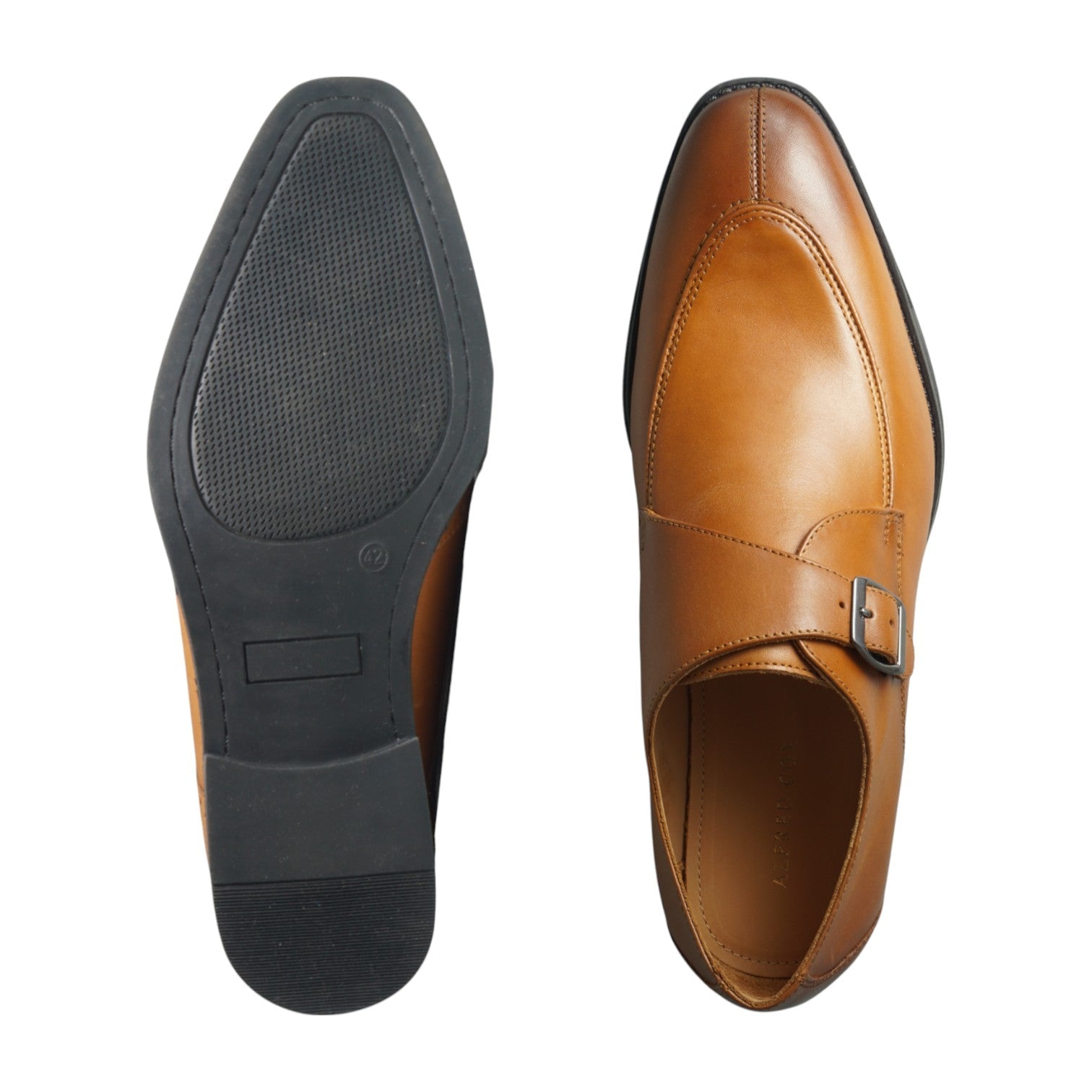 Semi long toe Singlemonk U Tip tan