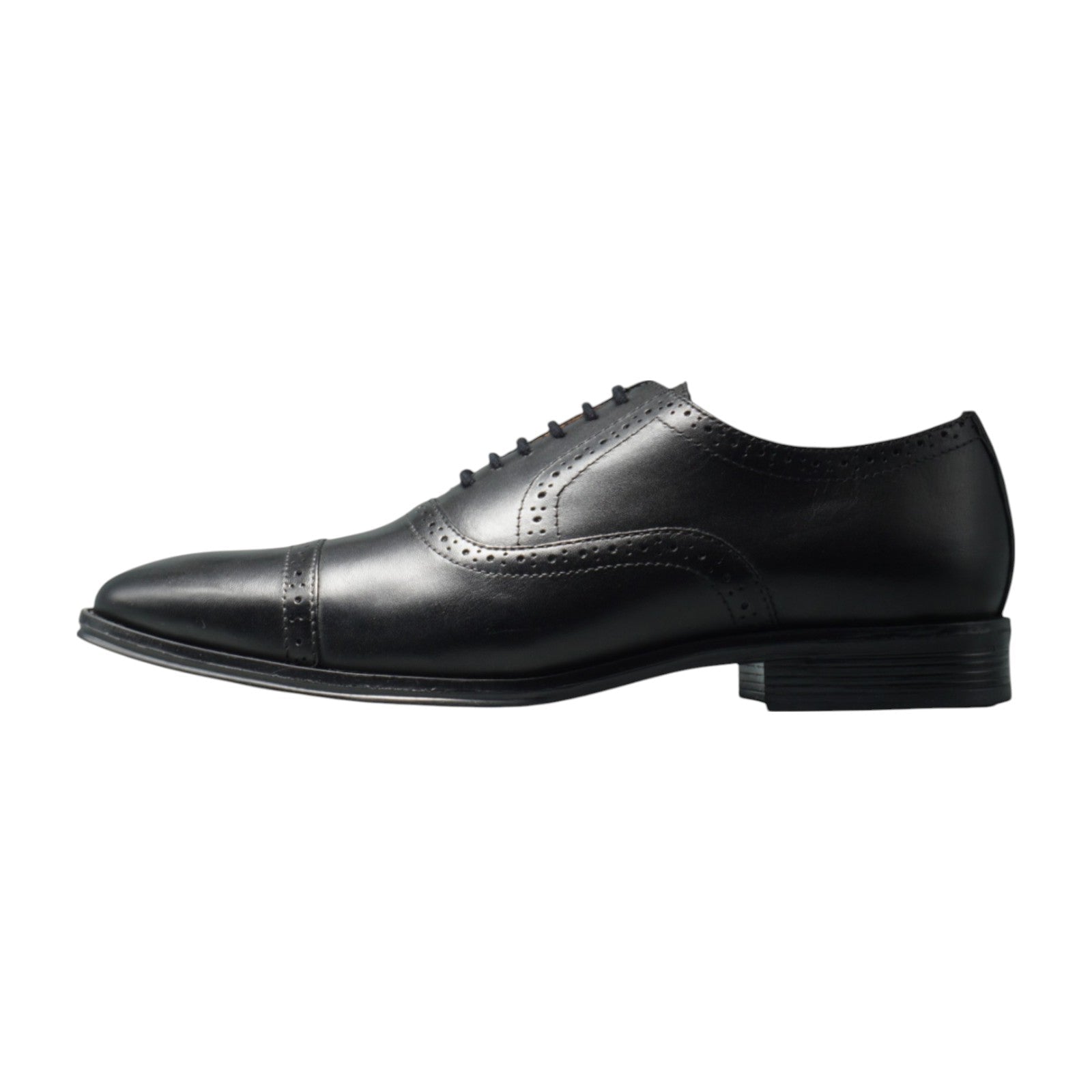 Semi long toe Oxford Quarter Brogue Black