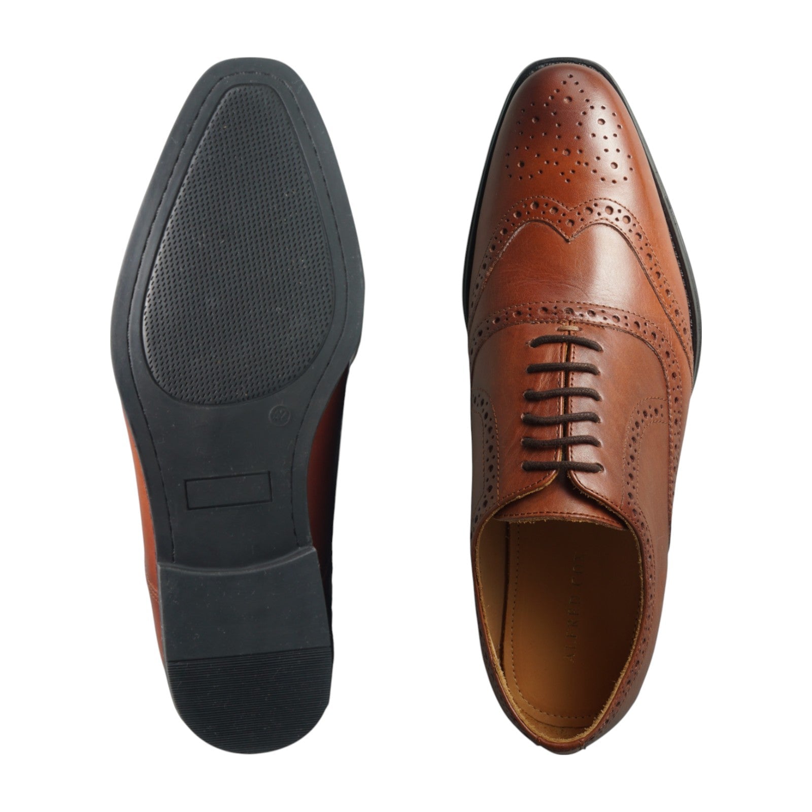 Semi long toe Oxford Wing Tip brown