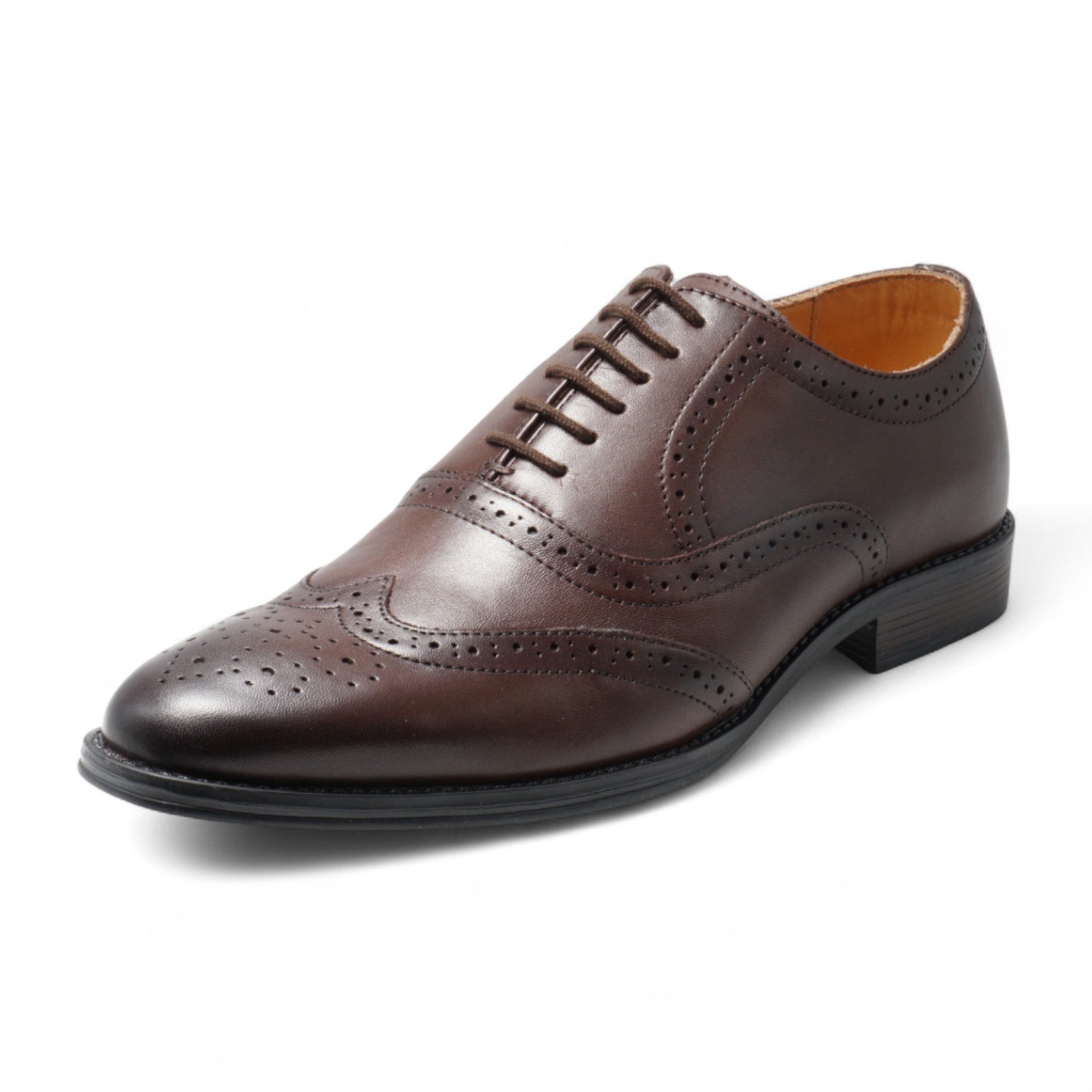 Semi long toe Oxford Wing Tip darkbrown